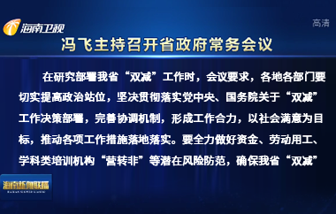 冯飞主持召开七届省政府第87次常务会议