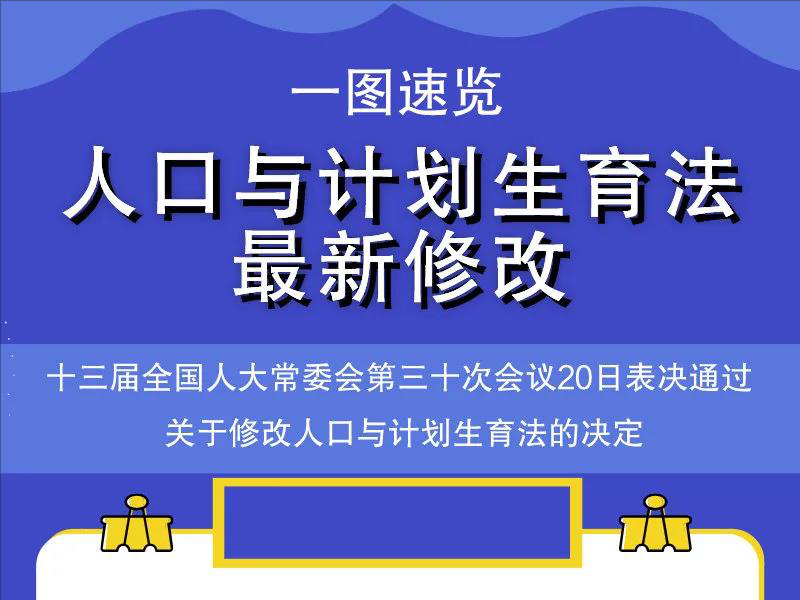 一图速览：人口与计划生育法最新修改